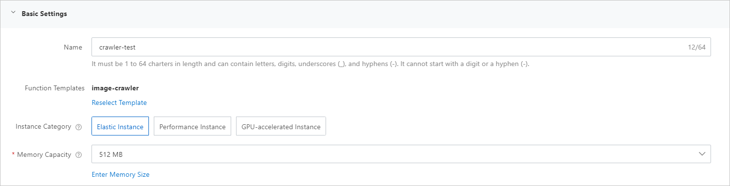 enter parameter value