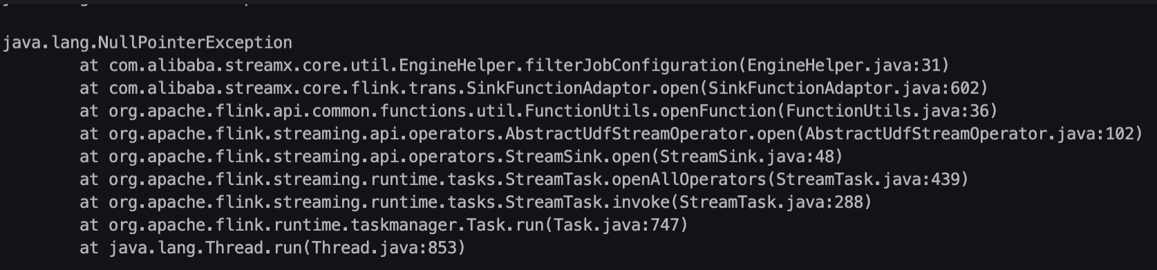 Exception information