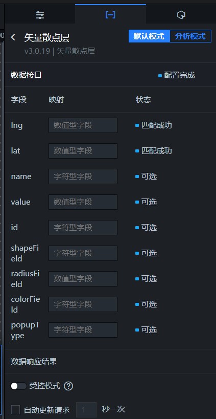 默认数据面板