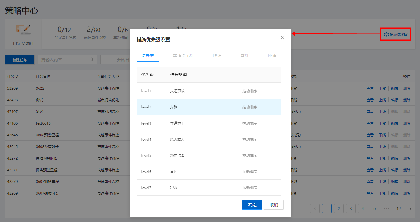 优先级设置