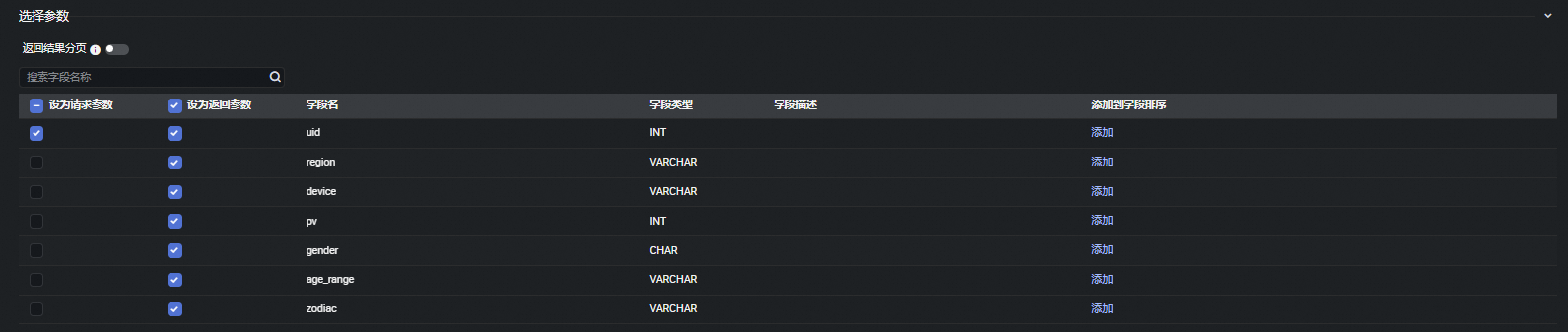 选择参数