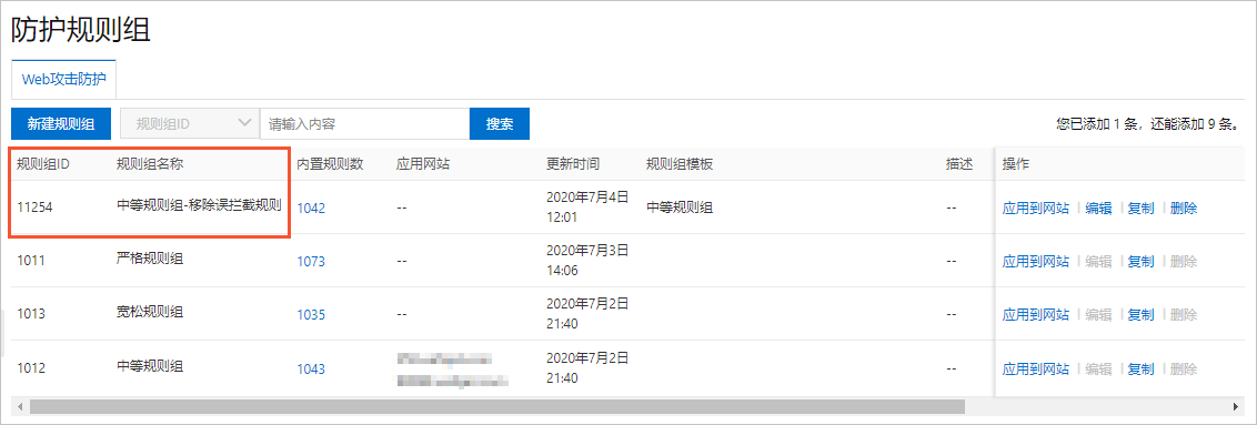 复制的规则组