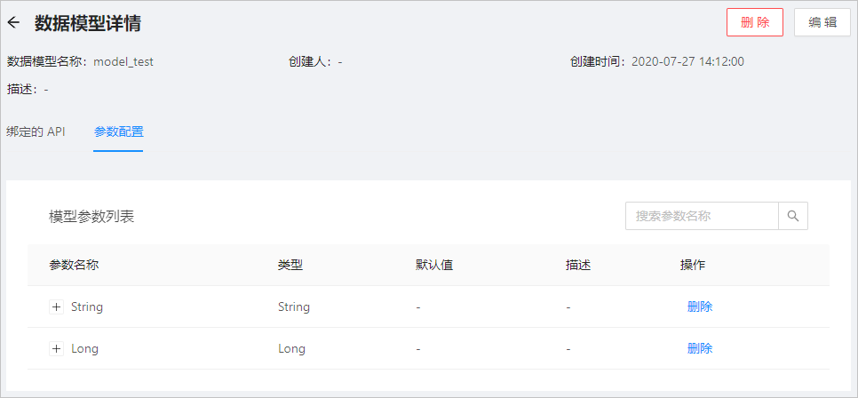 数据模型详情