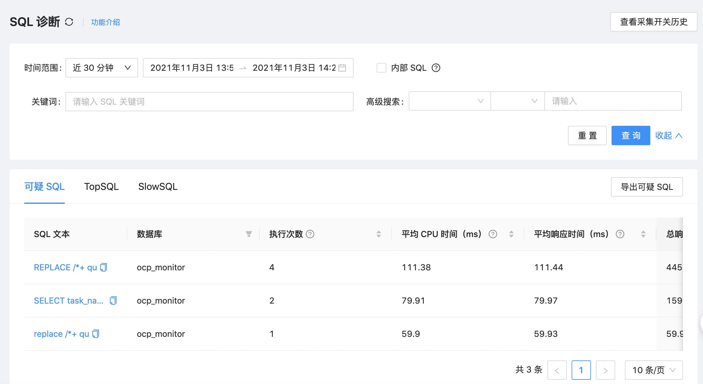 SQL诊断