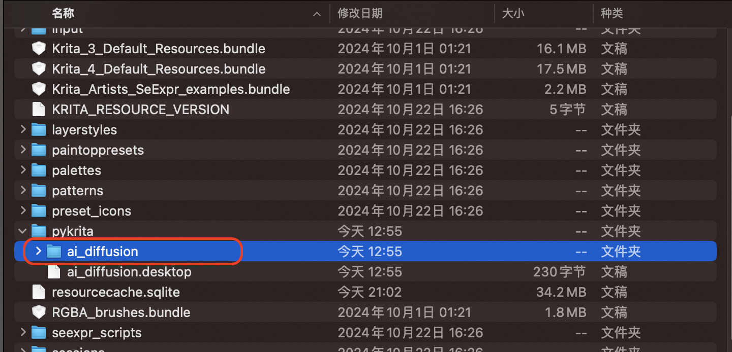 krita-目录文件