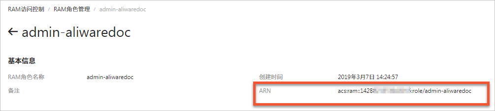 Example ARN