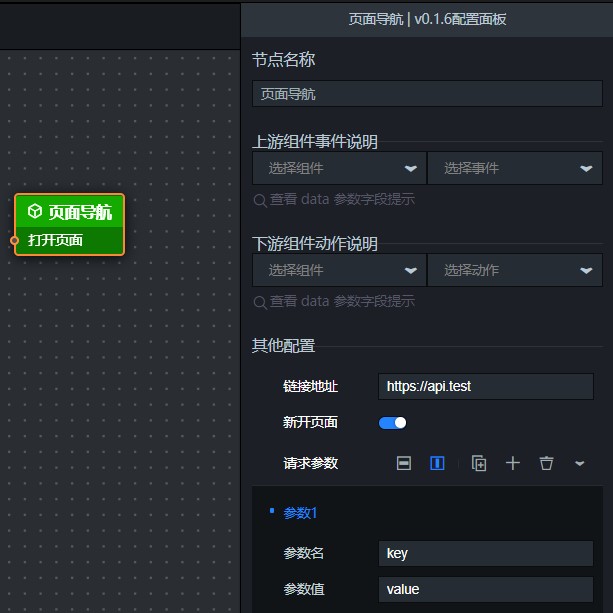 頁面導航處理面板