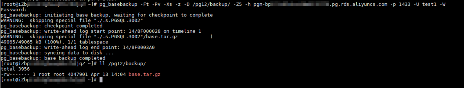 pg_basebackup