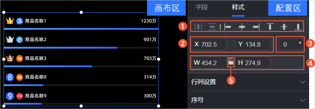 位置和尺寸