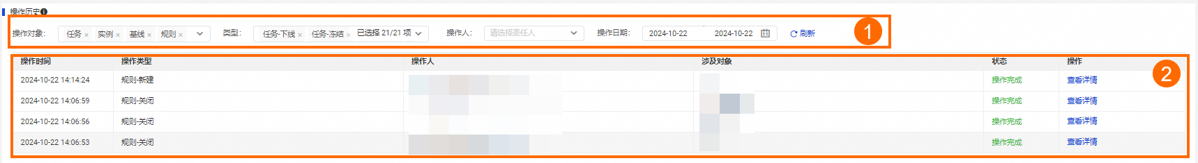 操作歷史