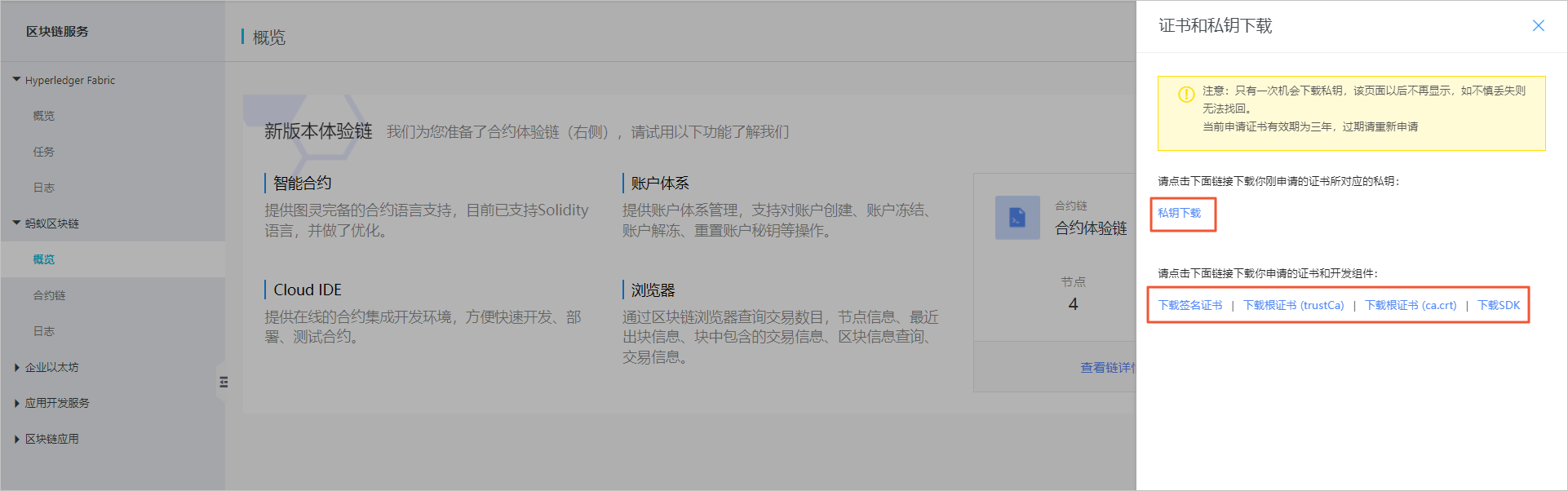 認證私密金鑰下載