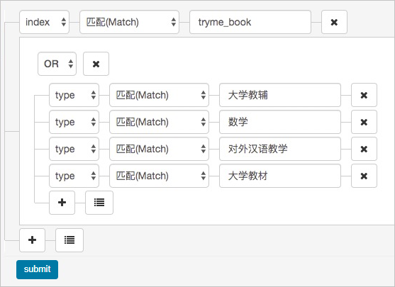 多條件組合查詢 